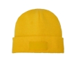 Cosy hat with patch colour yellow