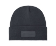 Cosy hat with patch colour dark grey