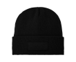 Cosy hat with patch colour black