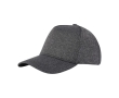 Elastic 5-panel cap in grey, 300 g/m² colour dark grey