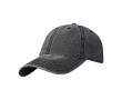 Casual washed-effect cap, recycled cotton, 245 g/m2 colour black