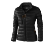 Women's down and nylon 20T jacket, 115 g/m², Elevate Life colour black
