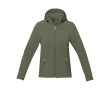 Women's hooded polyester softshell jacket 300 g/m², Elevate Life  colour olive green
