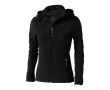 Women's hooded polyester softshell jacket 300 g/m², Elevate Life colour black