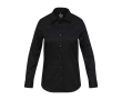Women’s long-sleeve cotton twill shirt 185 g/m2 Elevate colour black