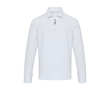Unisex cotton long-sleeve polo with half zip 245 g/m² Elevate colour white