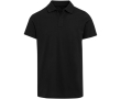 Unisex short-sleeved polo shirt in certified organic cotton 180 g/m2 Elevate colour black