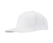 6-panel cotton twill cap with flat peak 260 g/m2 colour white