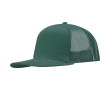 6-panel cotton twill cap with flat peak 260 g/m2 colour dark green