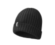Organic cotton hat with folded brim colour black