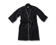 Luxury bathrobe in soft cotton, classic style, L/XL colour dark grey