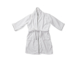 Luxury bathrobe in soft cotton, classic style, S/M colour white