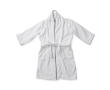 Luxury bathrobe in soft cotton, classic style, L/XL colour white