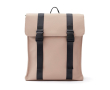 Water-repellent vegan leather travel backpack colour beige