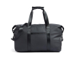 Branded water-repellent travel bag with shoulder strap colour black