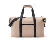 Branded water-repellent travel bag with shoulder strap colour beige