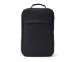 Modern vegan leather travel backpack with trolley strap colour black