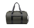 Synthetic leather sports or travel bag with shoulder strap colour green