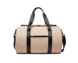 Synthetic leather sports or travel bag with shoulder strap colour ivory