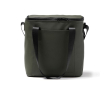 Water-resistant synthetic leather cooler bag colour dark green