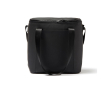 Water-resistant synthetic leather cooler bag colour black