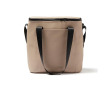 Water-resistant synthetic leather cooler bag colour beige