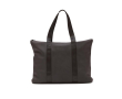 Lightweight synthetic leather handbag with zip closure colour black