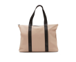 Lightweight synthetic leather handbag with zip closure colour beige