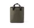 Water-repellent cooler backpack in synthetic leather colour dark green