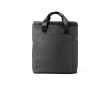 Water-repellent cooler backpack in synthetic leather colour black