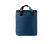 Water-repellent cooler backpack in synthetic leather colour blue