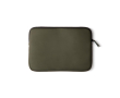 Water-repellent laptop sleeve with elegant design, 15\" colour dark green