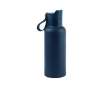 Promotional thermal bottle with handle and push-button lid, 500 ml colour blue
