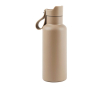 Promotional thermal bottle with handle and push-button lid, 500 ml colour beige