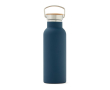 Durable, branded stainless steel bottle, 500 ml colour blue