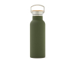 Durable, branded stainless steel bottle, 500 ml colour dark green
