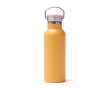 Durable, branded stainless steel bottle, 500 ml colour yellow