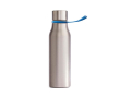Stainless steel bottle with coloured strap, 550 ml colour blue