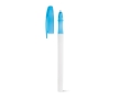Ballpoint pen with a coloured cap and blue ink colour light blue