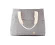 Elegant recycled beach bag with double handles colour grey