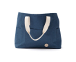 Elegant recycled beach bag with double handles colour blue