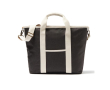 Recycled tote-style cooler bag with elegant details colour black