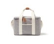 Recycled cooler bag basket with shoulder strap colour grey