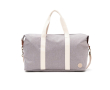 Recycled travel bag with synthetic leather details colour grey