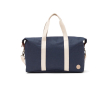 Recycled travel bag with synthetic leather details colour blue