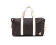 Recycled travel bag with synthetic leather details colour black