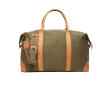 Quality, promotional recycled canvas weekend bag colour green