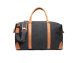 Quality, promotional recycled canvas weekend bag colour black