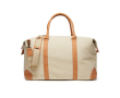 Quality, promotional recycled canvas weekend bag colour beige
