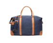 Quality, promotional recycled canvas weekend bag colour navy-blue